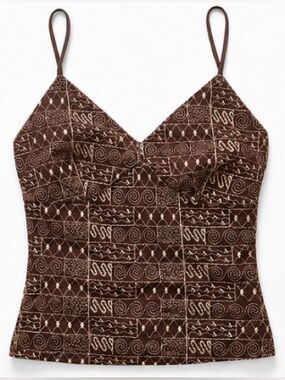 [Fiona Beckett for Tooke] Rust Print Cami Top Sz: S